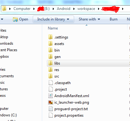 eclipse-copy-jar-files-in-libs-folder-android